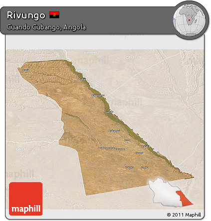 Satellite 3D Map of Rivungo, lighten