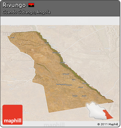 Satellite 3D Map of Rivungo, lighten