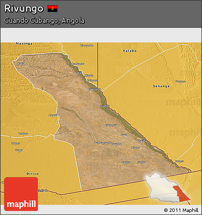 Satellite 3D Map of Rivungo, physical outside