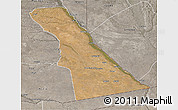 Satellite 3D Map of Rivungo, semi-desaturated