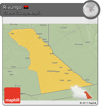 Savanna Style 3D Map of Rivungo