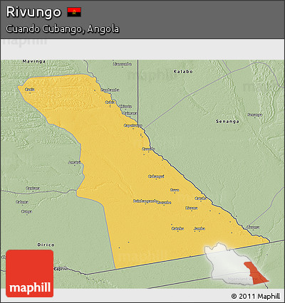 Savanna Style 3D Map of Rivungo