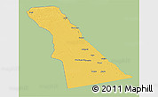 Savanna Style 3D Map of Rivungo, single color outside