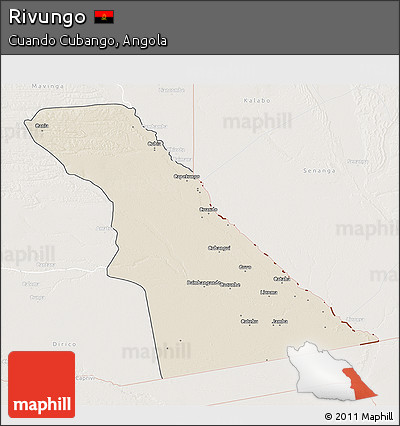 Shaded Relief 3D Map of Rivungo, lighten