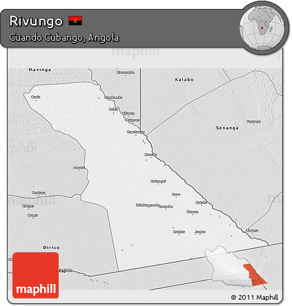 Silver Style 3D Map of Rivungo