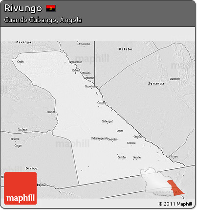 Silver Style 3D Map of Rivungo