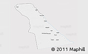 Silver Style 3D Map of Rivungo, single color outside