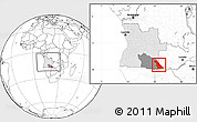 Blank Location Map of Rivungo, highlighted country, highlighted parent region, within the entire country