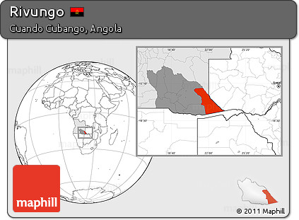 Blank Location Map of Rivungo, highlighted country, highlighted parent region