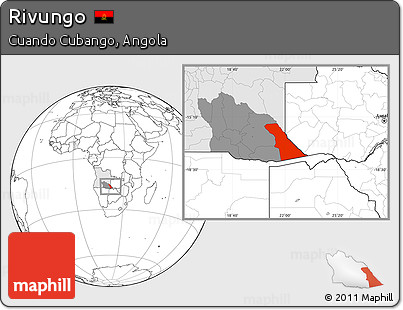 Blank Location Map of Rivungo, highlighted country, highlighted parent region