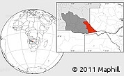 Blank Location Map of Rivungo, highlighted country, highlighted parent region