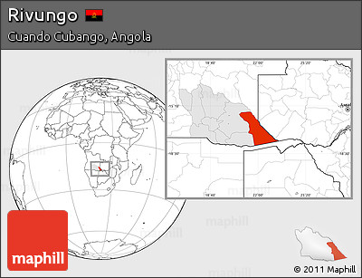 Blank Location Map of Rivungo, highlighted parent region
