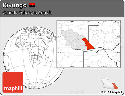 Blank Location Map of Rivungo, highlighted parent region
