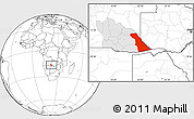 Blank Location Map of Rivungo, highlighted parent region