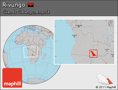 Gray Location Map of Rivungo, within the entire country