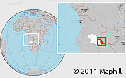 Gray Location Map of Rivungo, highlighted parent region, within the entire country