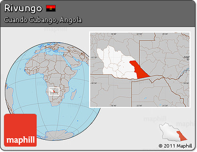 Gray Location Map of Rivungo, highlighted parent region