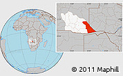 Gray Location Map of Rivungo, highlighted parent region