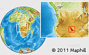 Physical Location Map of Rivungo, within the entire country