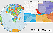 Political Location Map of Rivungo, highlighted country