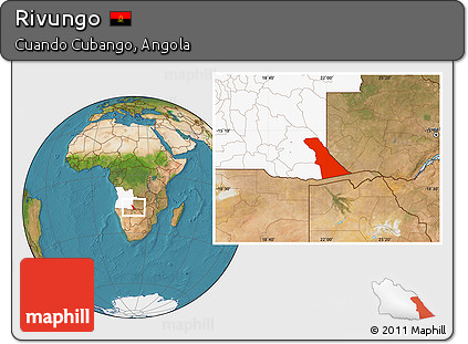 Satellite Location Map of Rivungo, highlighted country