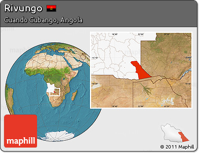 Satellite Location Map of Rivungo, highlighted country