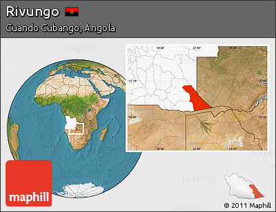 Satellite Location Map of Rivungo, highlighted country
