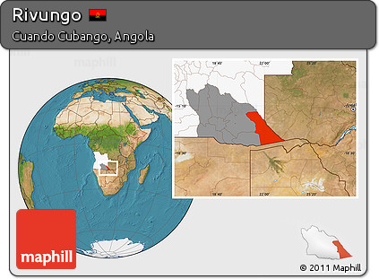 Satellite Location Map of Rivungo, highlighted country, highlighted parent region