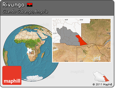 Satellite Location Map of Rivungo, highlighted country, highlighted parent region
