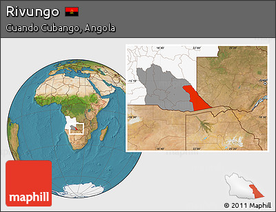 Satellite Location Map of Rivungo, highlighted country, highlighted parent region