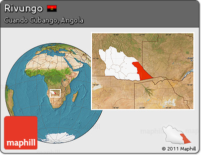 Satellite Location Map of Rivungo, highlighted parent region