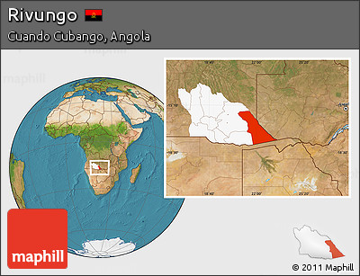 Satellite Location Map of Rivungo, highlighted parent region