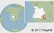 Savanna Style Location Map of Rivungo, highlighted country, within the entire country, hill shading