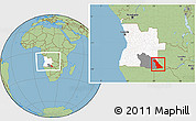 Savanna Style Location Map of Rivungo, highlighted country, highlighted parent region, within the entire country