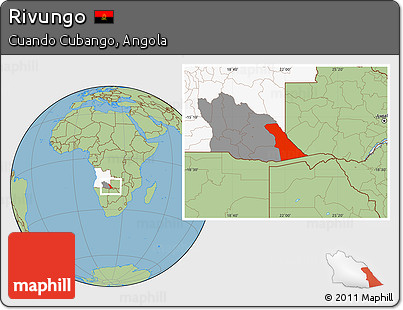 Savanna Style Location Map of Rivungo, highlighted country, highlighted parent region
