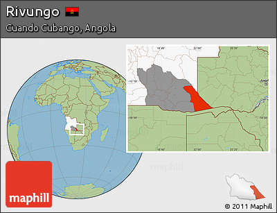 Savanna Style Location Map of Rivungo, highlighted country, highlighted parent region