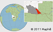 Savanna Style Location Map of Rivungo, highlighted country, highlighted parent region