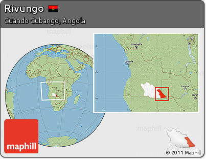 Savanna Style Location Map of Rivungo, highlighted parent region, within the entire country