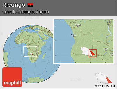 Savanna Style Location Map of Rivungo, highlighted parent region, within the entire country