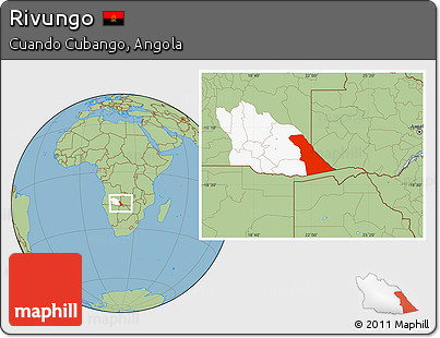 Savanna Style Location Map of Rivungo, highlighted parent region