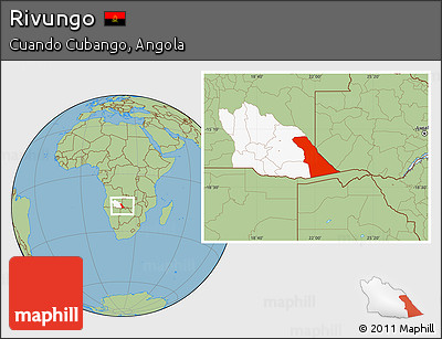 Savanna Style Location Map of Rivungo, highlighted parent region