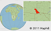 Savanna Style Location Map of Rivungo