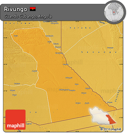 Political Map of Rivungo, physical outside