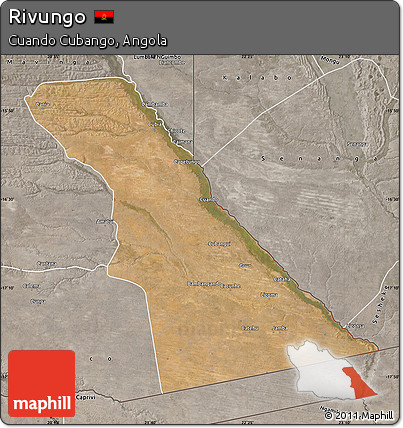 Satellite Map of Rivungo, semi-desaturated