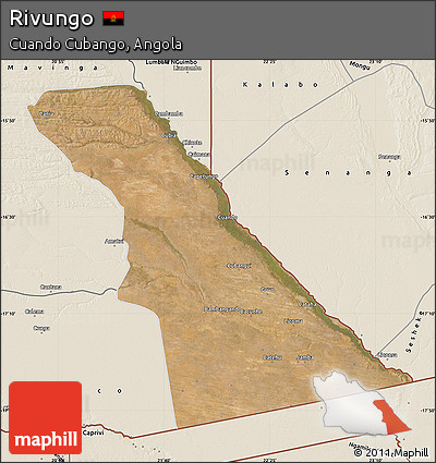 Satellite Map of Rivungo, shaded relief outside