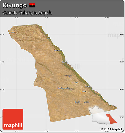 Satellite Map of Rivungo, single color outside