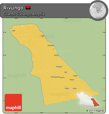 Savanna Style Map of Rivungo, single color outside