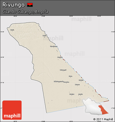 Shaded Relief Map of Rivungo, cropped outside