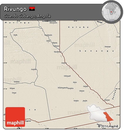 Shaded Relief Map of Rivungo