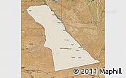 Shaded Relief Map of Rivungo, satellite outside